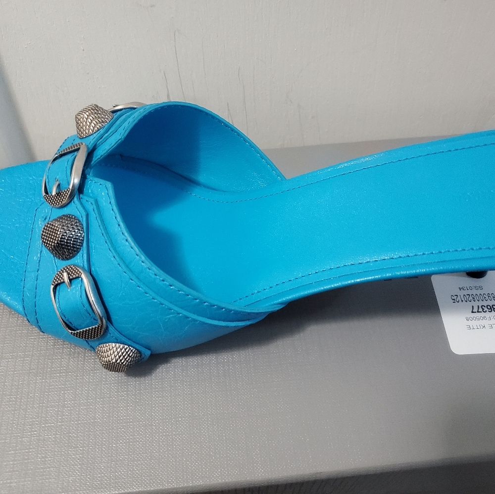 Balenciaga Women's Cagole Buckle Stud Slide Sandals - Picture 4 of 5